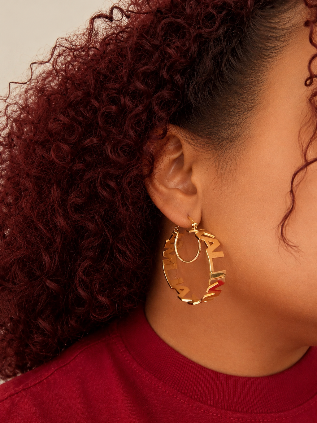 Custom Name Hoop Earrings – Waterproof 18K Gold & Silver Personalized Nameplate Hoops