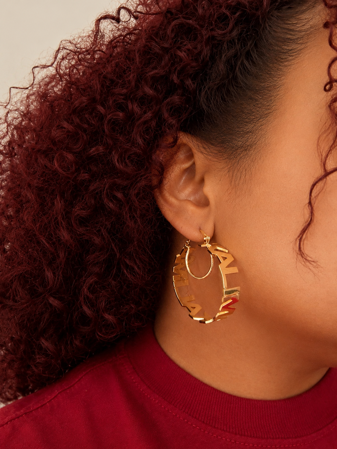 Custom Name Hoop Earrings – Waterproof 18K Gold & Silver Personalized Nameplate Hoops