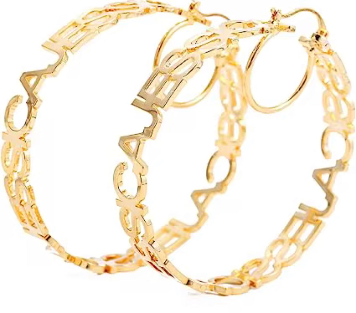Custom Name Hoop Earrings – Waterproof 18K Gold & Silver Personalized Nameplate Hoops