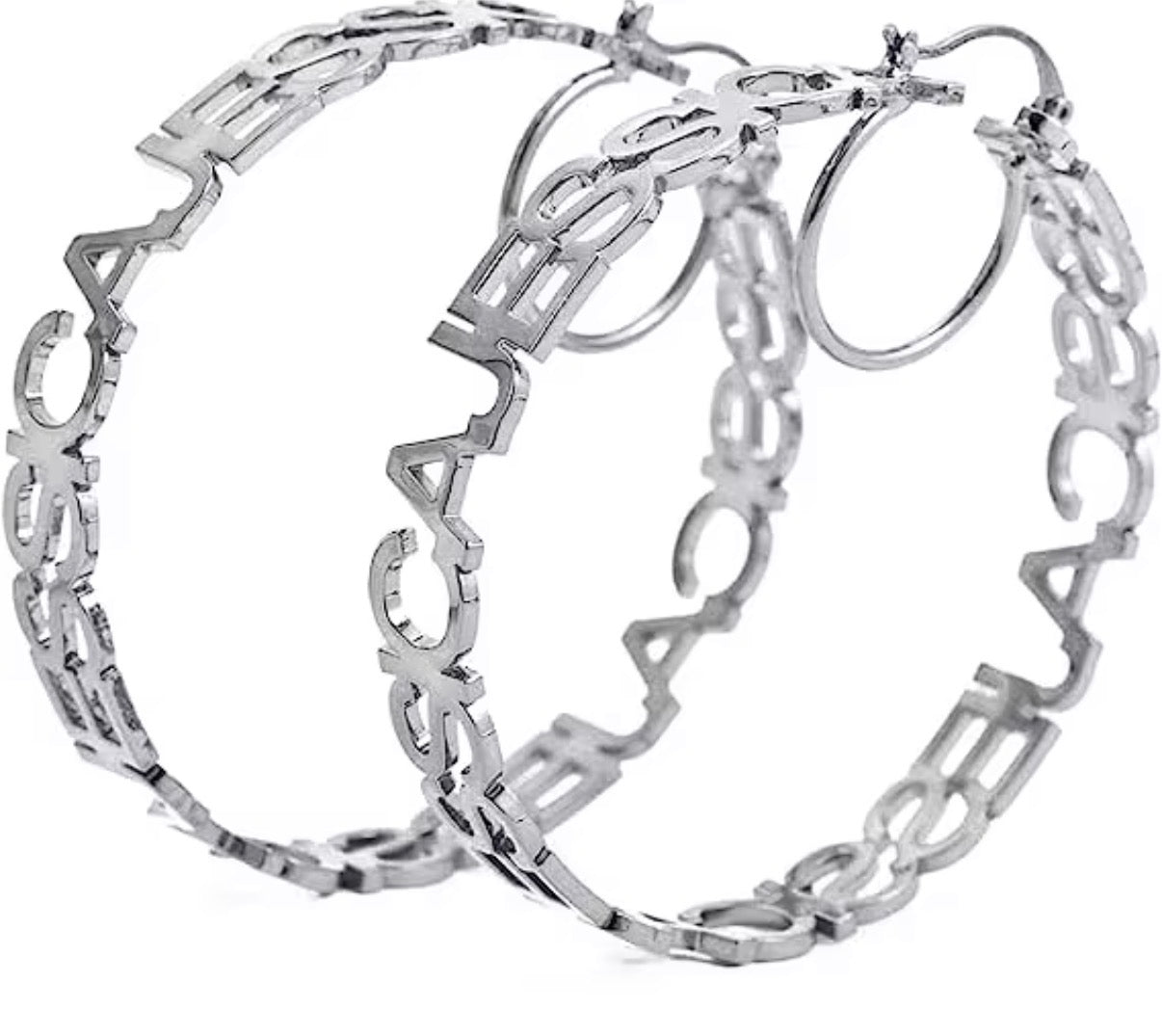 Custom Name Hoop Earrings – Waterproof 18K Gold & Silver Personalized Nameplate Hoops